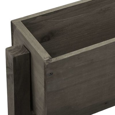 vidaXL Jardinière pliable de jardin Gris 60x14x75 cm Bois de sapin