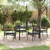 vidaXL Ensemble de salle &agrave; manger pour jardin 5 pcs Noir Rotin