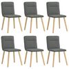 vidaXL Chaises &agrave; manger lot de 6 gris fonc&eacute; tissu