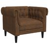 vidaXL Fauteuil Chesterfield marron tissu
