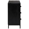 vidaXL Commode Noir 75x35x70 cm Bois de pin massif