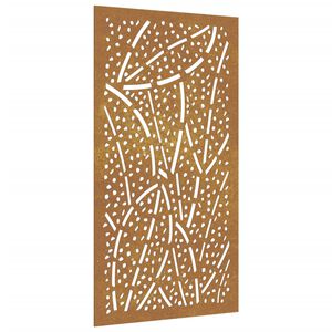 vidaXL Décoration murale jardin 105x55 cm acier corten design feuille