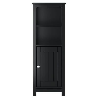 vidaXL Armoire de salle de bain BERG noir 40x34x110 cm pin massif