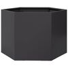 vidaXL Jardinière noir hexagone 69x60x45 cm acier