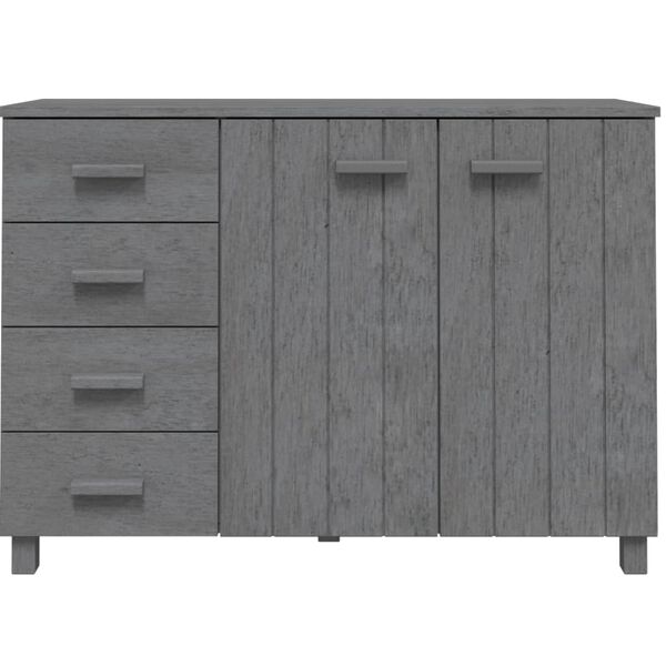 vidaXL Buffet HAMAR Gris foncé 113x40x80 cm Bois massif de pin