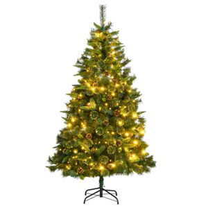 vidaXL Sapin de No&euml;l artificiel articul&eacute; avec 300 LED 180 cm