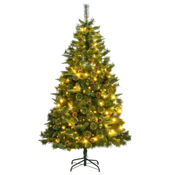 vidaXL Sapin de No&euml;l artificiel articul&eacute; avec 300 LED 180 cm