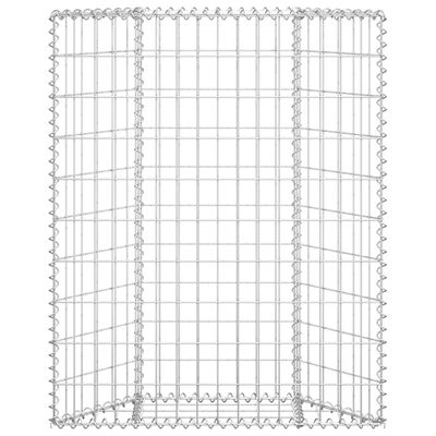 vidaXL Lit surélevé à gabion en trapèze Acier galvanisé 80x20x100 cm