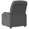 vidaXL Fauteuil de massage inclinable gris fonc&eacute; tissu
