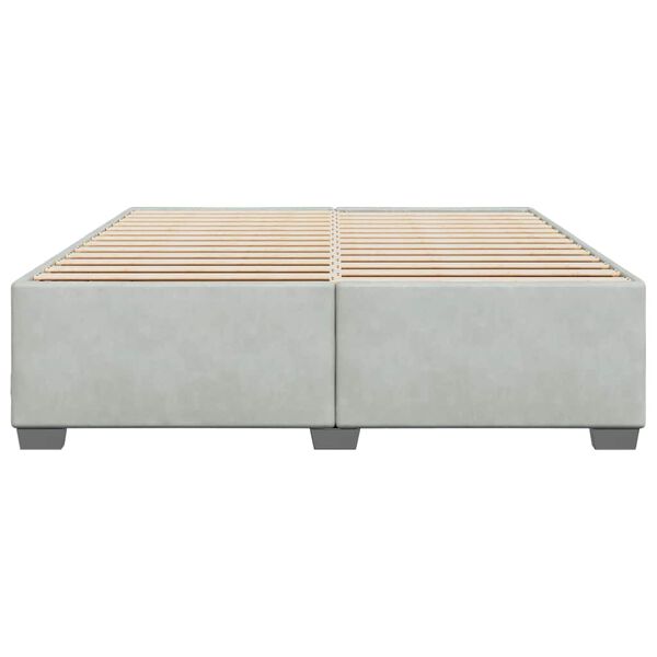 vidaXL Cadre de lit sans matelas gris clair velours