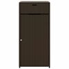 vidaXL Armoire de rangement jardin marron 55x55x111 cm résine tressée