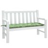 vidaXL Coussin de banc de jardin motif de feuilles 120x50x7 cm tissu