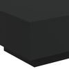 vidaXL Table basse avec lumi&egrave;res LED noir 55x55x31 cm