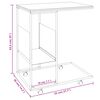 vidaXL Table d'appoint avec roues blanc 55x36x63,5cm bois d'ingénierie