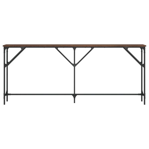 vidaXL Table console ch&ecirc;ne marron 180x23x75 cm bois d'ing&eacute;nierie