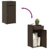 vidaXL Armoire de rangement jardin marron 55x55x111 cm résine tressée