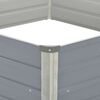 vidaXL Jardini&egrave;re 129 x 129 x 45 cm cm Acier galvanis&eacute; Gris
