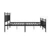vidaXL Cadre de lit m&eacute;tal sans matelas avec pied de lit noir 183x213cm