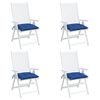 vidaXL Coussins de chaise lot de 4 bleu 40x40x7 cm tissu oxford