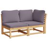vidaXL Salon de jardin 6 pcs avec coussins bois d'acacia solide
