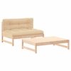 vidaXL Salon de jardin 2 pcs avec coussins bois massif
