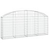 vidaXL Panier de gabions arqu&eacute; 200x30x80/100 cm Fer galvanis&eacute;