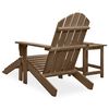 vidaXL Chaise de jardin Adirondack avec pouf et table Sapin Marron