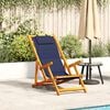 vidaXL Chaise de plage avec coussin 2 pcs Marron 61.5 x 123 x 82cm