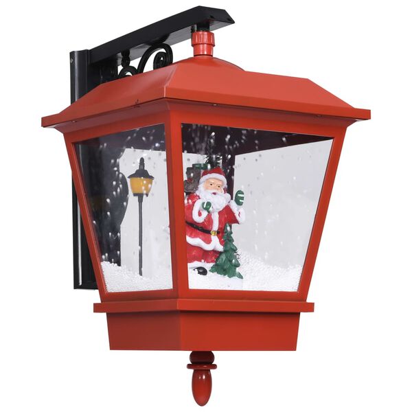 vidaXL Lampe murale de No&euml;l lumi&egrave;res LED et P&egrave;re No&euml;l Rouge 40x27x45cm
