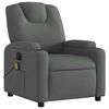 vidaXL Fauteuil inclinable de massage &eacute;lectrique gris fonc&eacute; tissu
