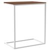 vidaXL Table d'appoint Blanc 55x35x66 cm Bois d'ing&eacute;nierie