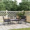 vidaXL Salon de jardin 4 pcs avec coussins Noir Acier