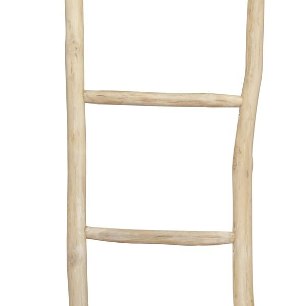 vidaXL Porte-serviette avec 5 barreaux Teck 45 x 150 cm Naturel
