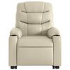 vidaXL Fauteuil inclinable de massage crème similicuir