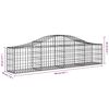 vidaXL Panier de gabions arqu&eacute; 200x30x40/60 cm Fer galvanis&eacute;