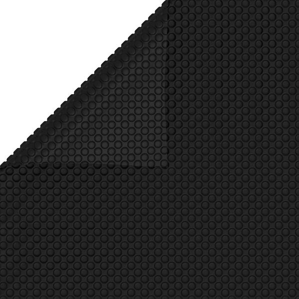 vidaXL Film solaire de piscine PE rectangulaire flottant 6x4 m Noir