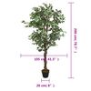 vidaXL Ficus artificiel 1260 feuilles 200 cm vert