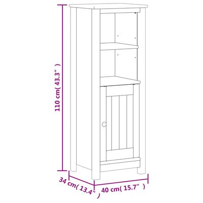 vidaXL Meubles de salle de bain 3 pcs BERG blanc bois de pin massif