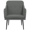 vidaXL Fauteuil Gris foncé 63x76x80 cm Tissu