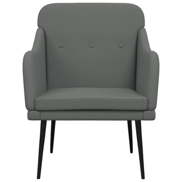 vidaXL Fauteuil Gris foncé 63x76x80 cm Tissu