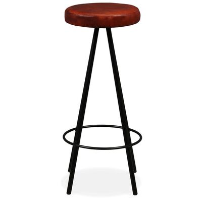 vidaXL Tabourets de bar lot de 2 cuir véritable