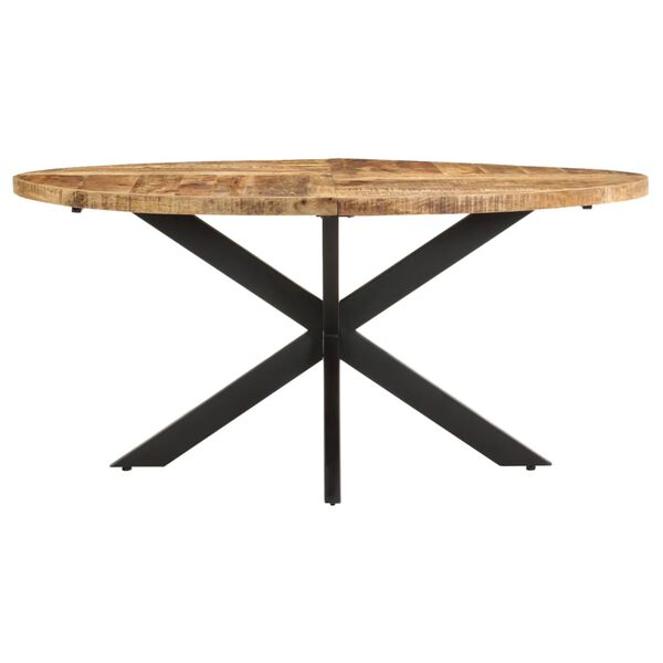 vidaXL Table de salle &agrave; manger 160x90x75 cm Bois de manguier brut