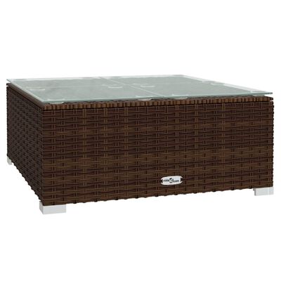 vidaXL Salon de jardin avec coussins 8 pcs marron résine tressée