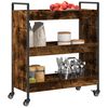 vidaXL Chariot de cuisine chêne fumé 70x30x82 cm bois d'ingénierie