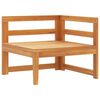 vidaXL Canap&eacute; d'angle avec coussins gris fonc&eacute; Bois d'acacia solide