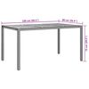 vidaXL Table de Jardin Noir 150 x 90 x 75 cm polyrotin