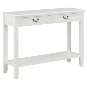 vidaXL Table console Blanc 110x35x80 cm Bois