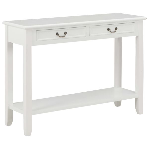 vidaXL Table console Blanc 110x35x80 cm Bois