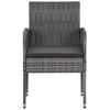 vidaXL Ensemble &agrave; manger d'ext&eacute;rieur 7 pcs R&eacute;sine tress&eacute;e Gris