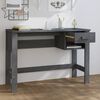 vidaXL Bureau HAMAR Gris fonc&eacute; 110x40x75 cm Bois massif de pin